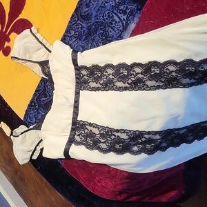 Lined Baby Doll Dress with Lace Detail